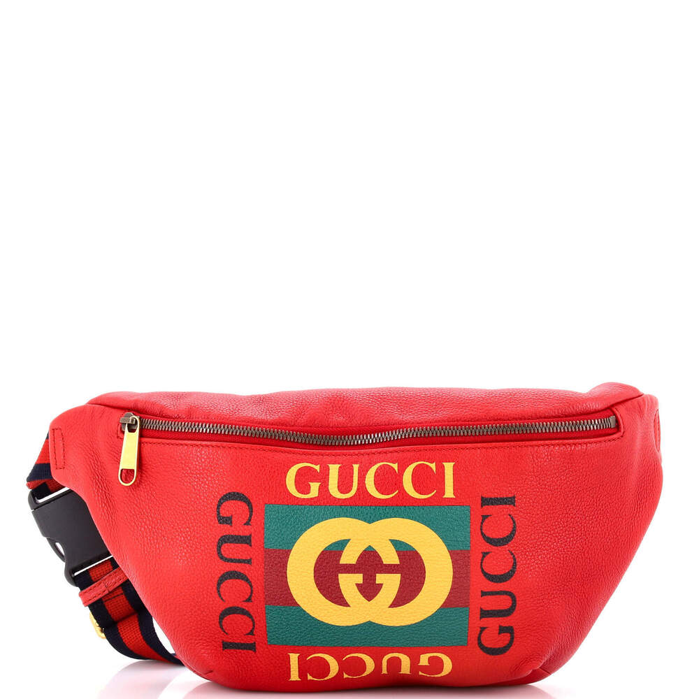 Gucci Medium Logo Belt Bag Printed Leather